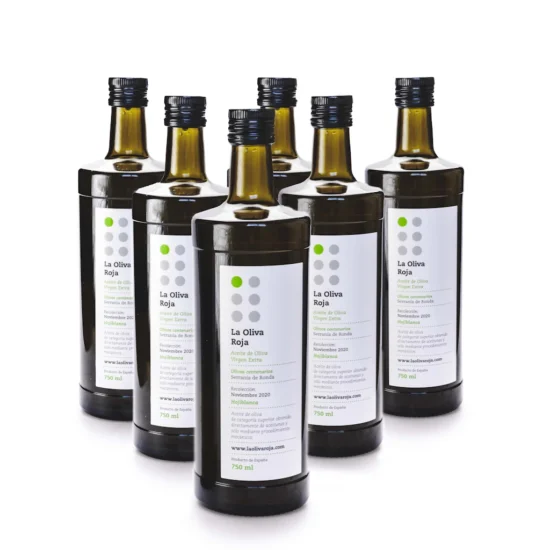 aceite de oliva virgen extra aove la oliva roja 6 botellas de 750ml