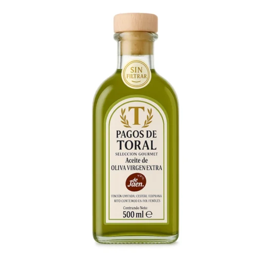 aceite de oliva AOVE pagos de toral picual sin filtrar 500ml