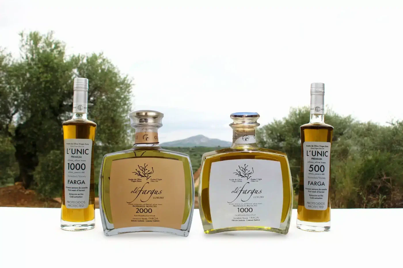 aceite de oliva virgen extra lujo en una botella